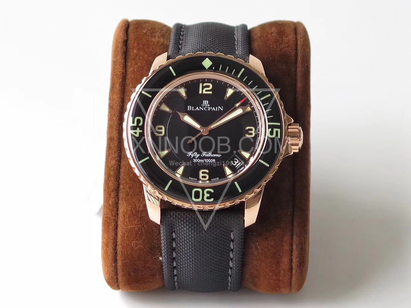 宝珀Blancpain五十寻玫瑰金款潜水 自动机械腕表